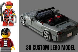 design detailed 3d lego models and technic builds with pdf instruction