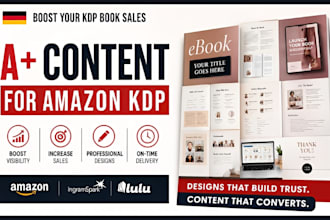 write high converting german amazon kdp description and a plus content
