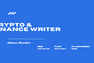 write engaging crypto and finance articles for your blog