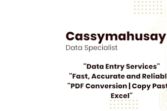 do data entry and copy paste tasks accurately