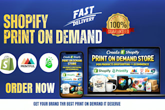 design shopify website shopify print on demand store and pod dropshipping store