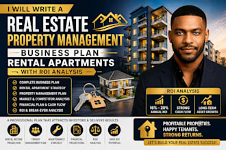 a real estate writeproperly management business plan rental  apartment with roi