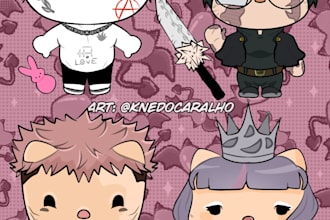 draw people or characters in the style of hello kitty