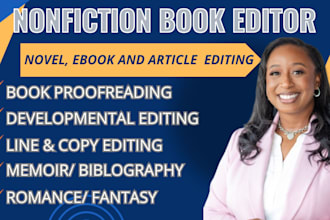 developmental edit proofread romance memoir book editor for nonfiction