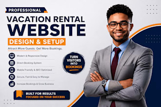 create a hostaway website for vacation rentals, airbnb, and direct bookings