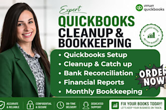 quickbooks setup cleanup bookkeeping bank reconciliation quickbooks online