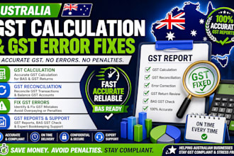 fix gst errors australia calculate gst return bas reconciliation