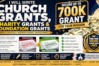 write church grants, charity grants and foundation grants