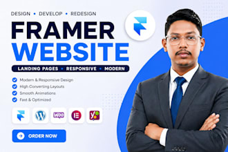 develop framer landing page, framer website design, framer redesign