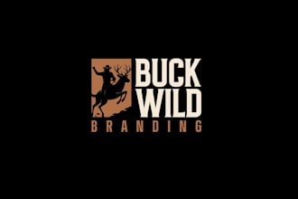 design unique buck wild branding logo