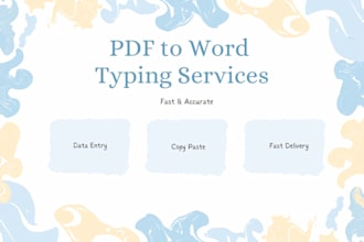 retype PDF to word or excel fast and accurately