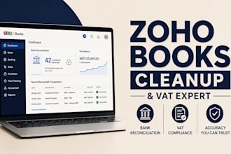 fix clean up and reconcile zoho books as an expert for bookkeeping vat and gst