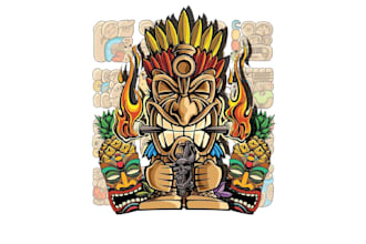 design high quality tiki bar mascot logo with express delivery