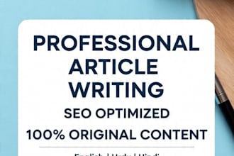 write SEO blog posts and articles