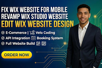 fix wix website for mobile, revamp wix studio website, edit wix website design