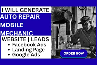 generate auto repair and mobile mechanic leads using wordpress with a website