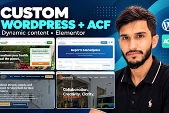 build a custom wordpress website with acf pro and elementor