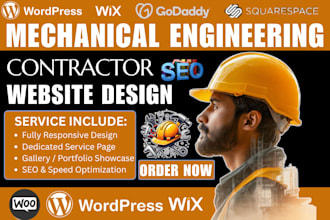 build a mechanical engineering or contractor website on any platform in 48 hours