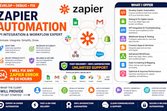 develop repair fix  zapier api integration zapier automation zapier integration