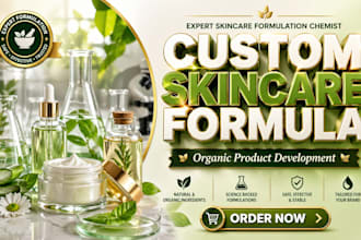 be your expert skincare formulation chemist for organic product development