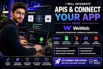 integrate apis and connect your app using weweb