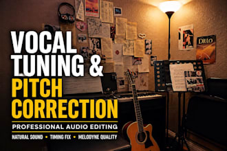 do professional vocal tuunng, pitch correction and timing using melodyne