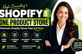 build shopify website, design or redesign shopify one product dropshipping store