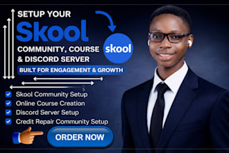 skool online community skool credit repair skool course creation discord serval