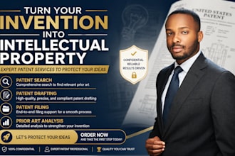 do patent search, drafting, filing and prior art analysis