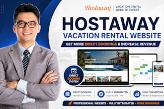 design a high converting hostaway vacation rental website with direct booking