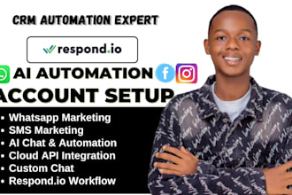 setup and automate respond io agent automate customer support whatsapp API CRM