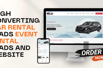 generate weeding and event car rental leads a build website with plugins