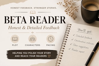 beta read your story and give clear feedback