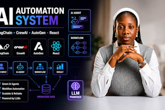 build ai automation system using langchain crewai autogen react web app