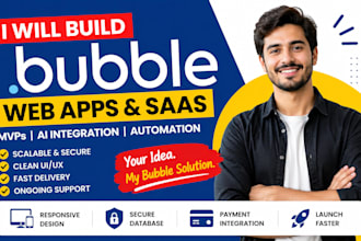 build bubble app, bubble website, bubble saas, bubbleio ai app, weweb deveioper