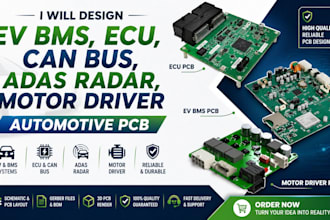 design ev bms  ecu can bus adas radar motor driver automotive pcb