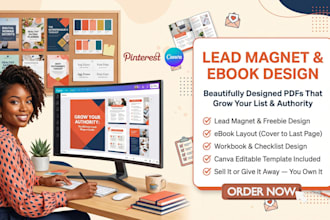 design a professional lead magnet, ebook, workbook and digital freebie in canva