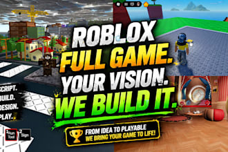 create a full roblox game with lua scripting, UI and game systems