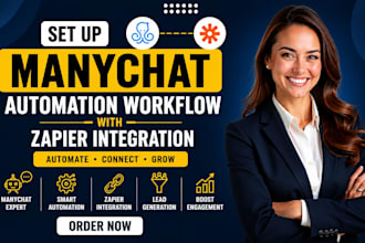 set up manychat automation with zapier integration