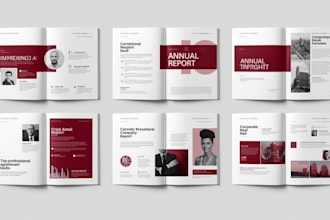 design professional annual report corporate brochure company profile booklet