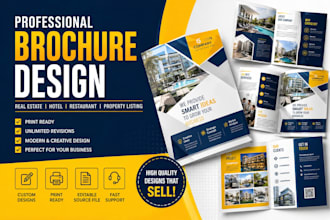 design logistic brochure hotel restaurant property hospitality listing brochure