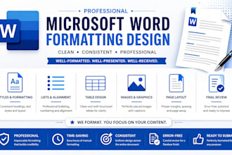 professional ms word formatting editing and document design