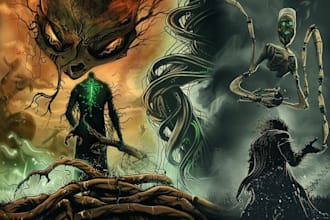 create dark art illustration