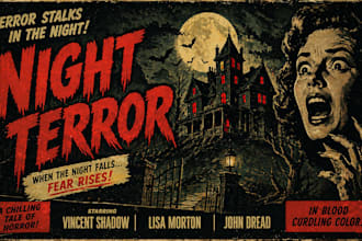 retro comic book retro airline poster retro vintage comic horror poster dark art