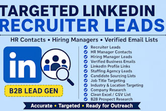 find linkedin recruiter leads, HR contacts and verified email lists