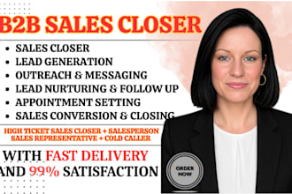 b2b sales closer salesperson sales representative for coaches consultants