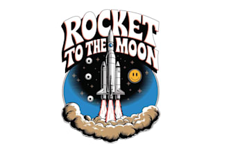 design high quality rocket mascot logo with express delivery