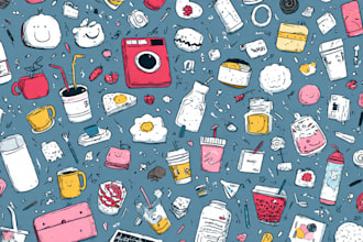 draw doodle illustration, objects, icons