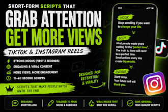 write viral tiktok and instagram scripts
