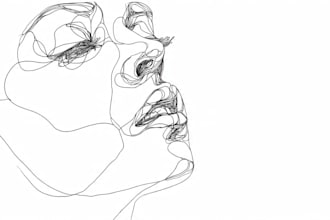 make vector line art or simple illustration